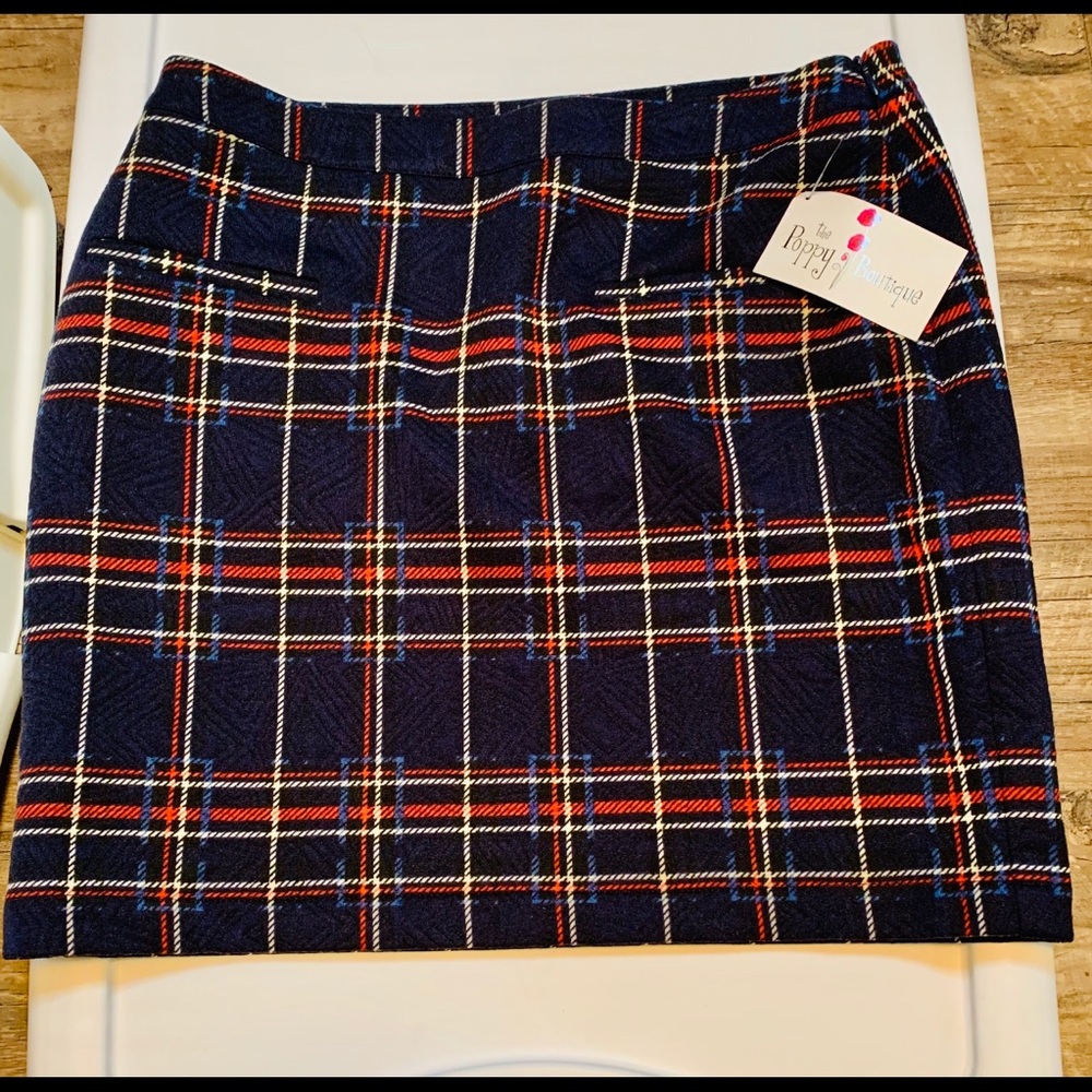 Tulle Plaid Skirt Sz M